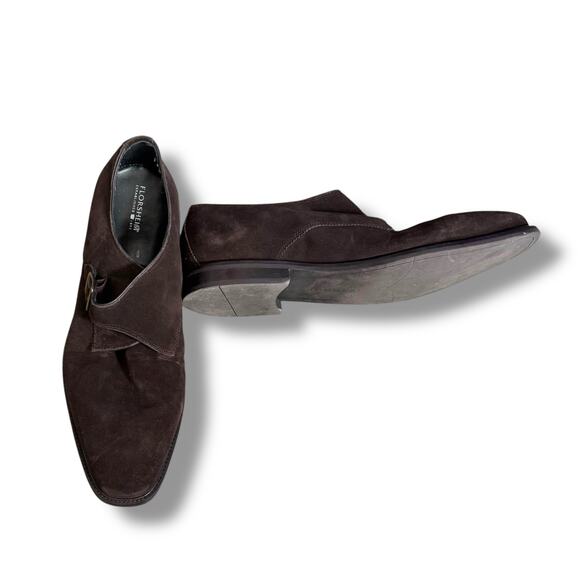 Mens Florsheim Brown Suede Monk Strap Classic Dress Shoes Estimated Size 13 main image 6